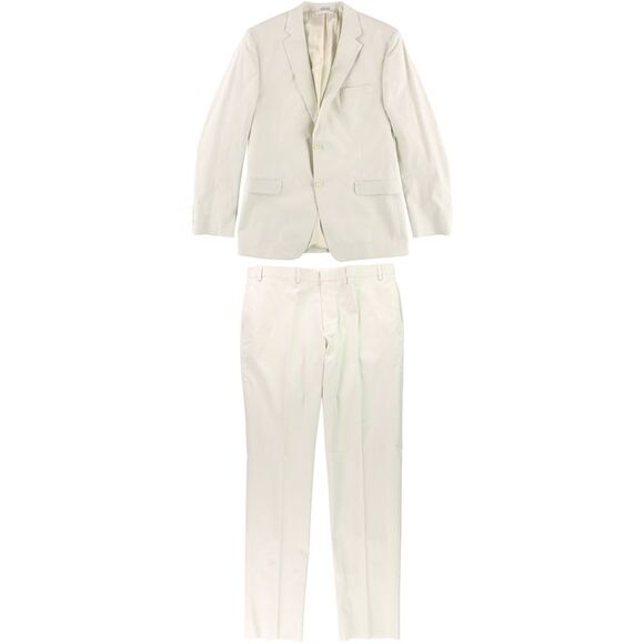 Ralph Lauren Mens Professional Two Button Formal Suit Off-White 44 Regular...